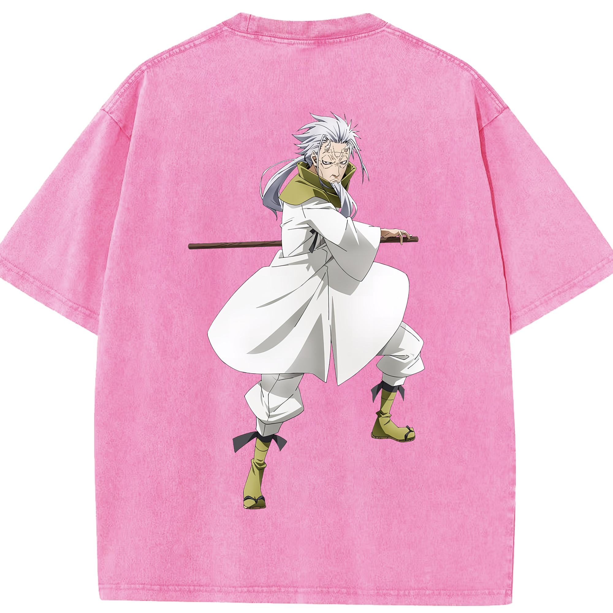 （画像用） 転スラ Regarding Reincarnated to Slime 綿100% ヴィンテージ風 半袖Tシャツ（背面プリント）